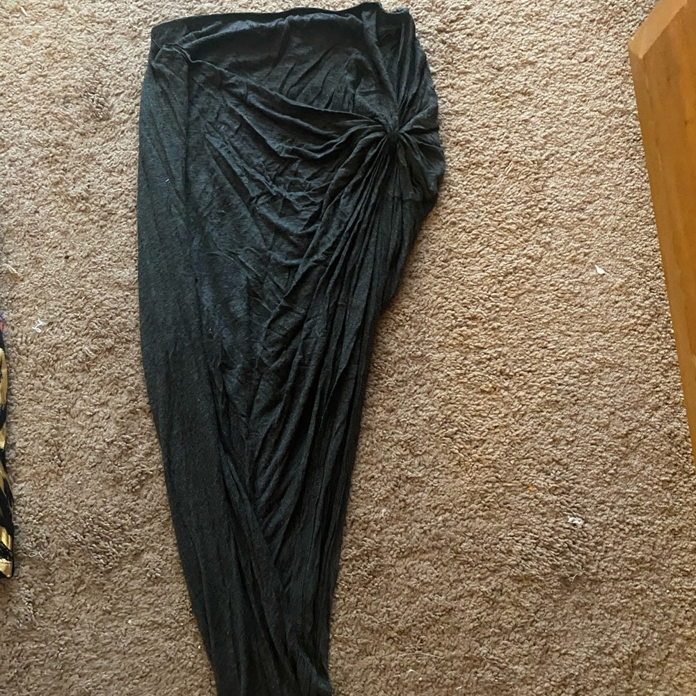 Gray high low skirt